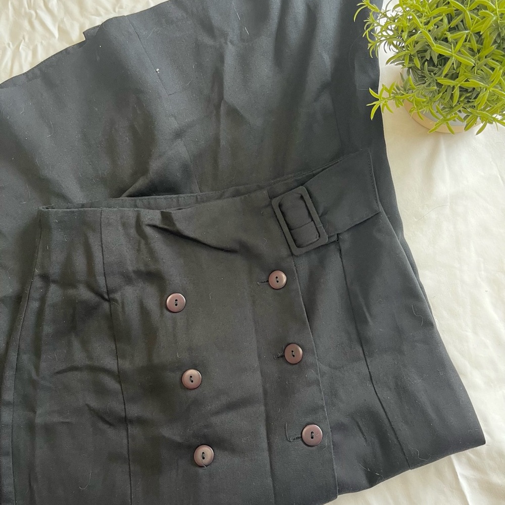 Vintage Black Midi Skirt